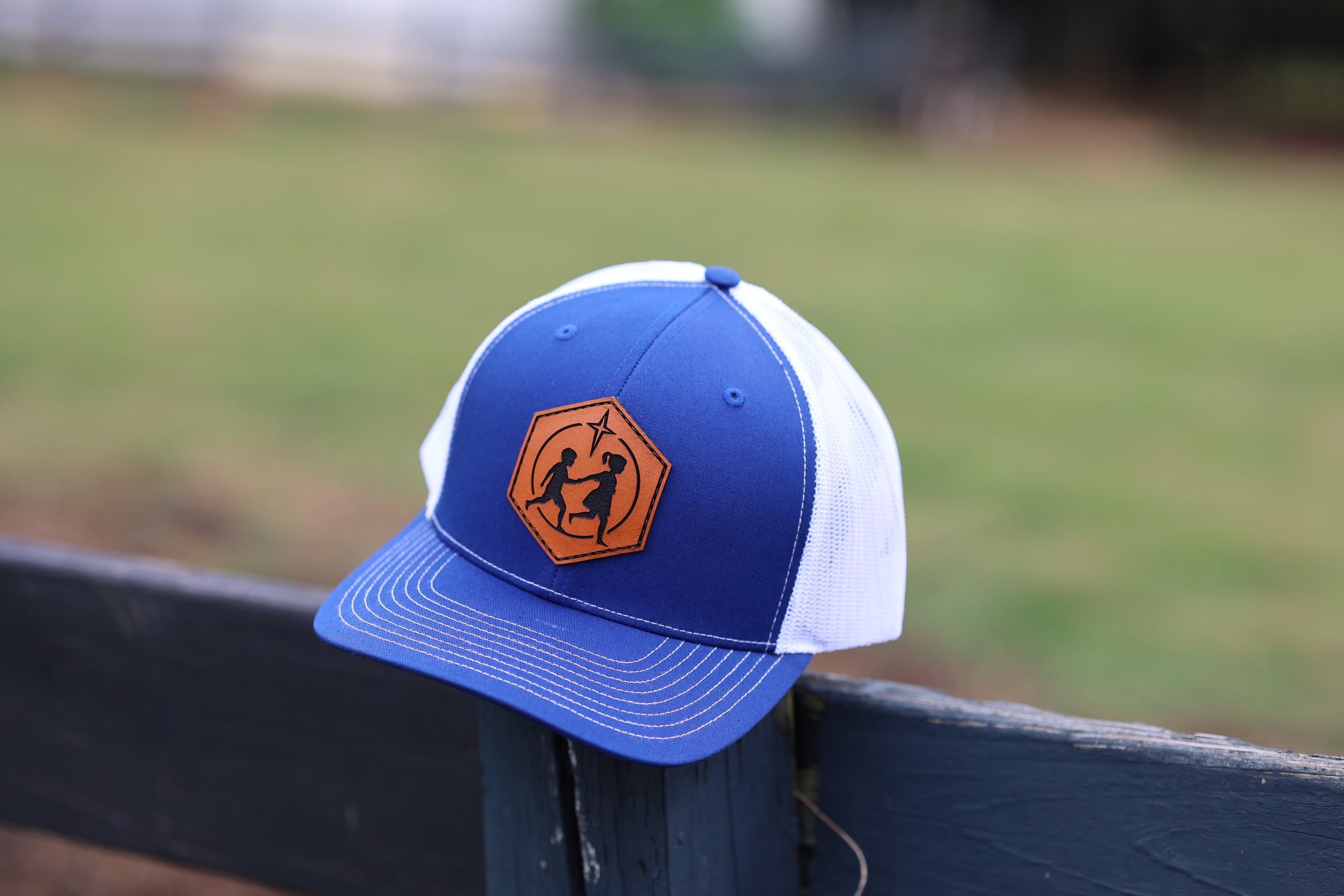 Connie Maxwell Richardson Hat in Royal and White Connie Maxwell